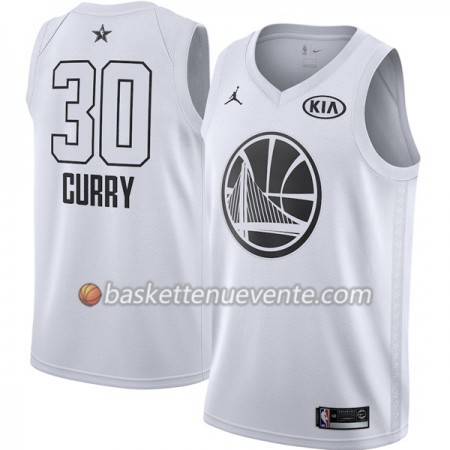 Maillot Basket Golden State Warriors Stephen Curry 30 2018 All-Star Jordan Brand Blanc Swingman - Homme